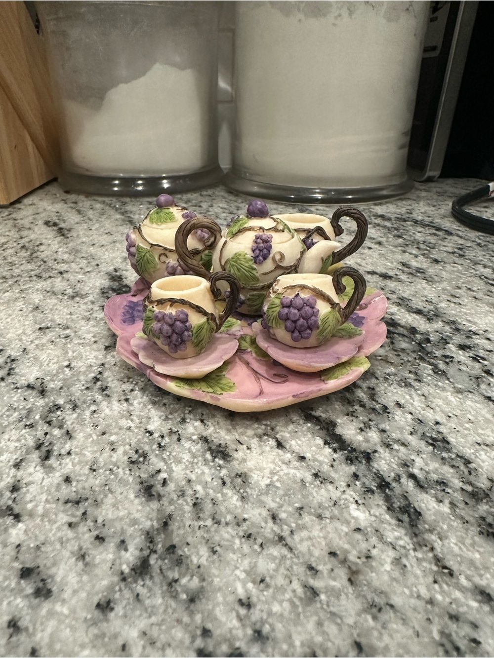 Decorative Grape Vine Mini Tea Set